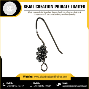 Chaîne d'oreille en argent sterling 925, composant de bijoux avec composant de bijoux d'oreille luxueux - Product Image 2