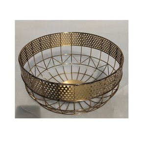2024 Latest Design Round <b>Mesh</b> Iron Wire <b>Basket</b> Decorative Brass Plated Metal for Clothing Use - Product Image 5