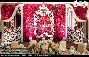 Hermosa Puerta de bienvenida de boda con estatua de elefante Puerta de bienvenida de boda real Puerta de entrada de boda india blanca - Product Image 3