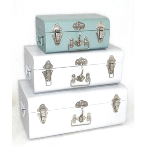 กล่องเก็บของโลหะแผ่นเหล็กชุบสังกะสีตกแต่ง สำหรับอเนกประสงค์ ชุด 3 ชิ้น - Product Image 2