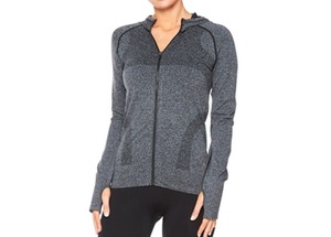 Veste de fitness à capuche sans couture personnalisée pour femmes Sweat à capuche moderne pour l'hiver Technique de teinture unie - Product Image 6