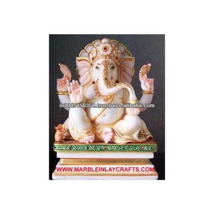Handmade Marble Ganesha Statue - Product Image 1