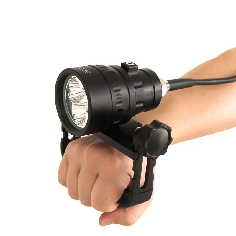Technical Diving Most Powerful Canister LED Flashlight Torch HI-MAX 3500 Lumen Camping Rechargeable Battery 3 * XM-L2 U2