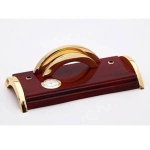 New Latest Designer Wooden Decoration Paper Weight Highest Quality Wood and Metal Material Paper Weight for Desktop Organizer - Product Image 1