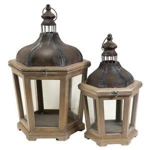 Meilleure lanterne à bougie en bois de conception Bougeoirs et bocaux en bois élégants - Product Image 2