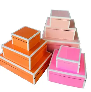 Simple color lacquer jewelry box from Vietnam
