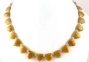 Cuentas de Briolette facetadas para fabricación de joyas, 1 hebra, GEMA de Aventurina amarilla Natural - Product Image 2
