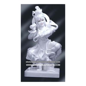 Statue du dieu Shiva en marbre blanc de Makrana - Product Image 1