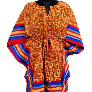 Top Quality Jalebi Unique Beach Dress Free Size Lady <b>String</b> Hand Block Printed Cotton Short Kaftan at Wholesale Price - Product Image 2
