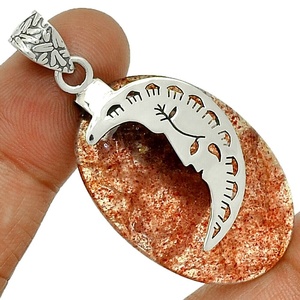 ขายส่ง925เงินสเตอร์ลิงจี้อัญมณีควอตซ์ทรงไข่ขนาดใหญ่ที่น่าตื่นตาตื่นใจ ODM เครื่องประดับ OEM ฝังเทคโนโลยีการตั้งค่าฝา - Product Image 1