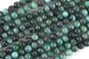 Perles de pierre de may en émeraude verte naturelle, lisses et scintillantes, qualité AAA, 6-7 mm, certifiées par un tiers, pour la fabrication de bijoux faits à la main - Product Image 5