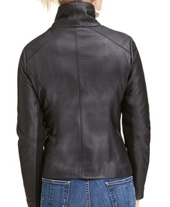 Blouson aviateur en cuir suédé pour femmes veste en cuir conception de logo professionnel sur mesure pour les tenues de mode - Product Image 6
