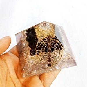 Orgone Tourmaline Quartz Cuivre Pyramide pierre de cristal reiki cristaux de guérison pierre précieuse pierre naturelle Grossiste Fourniture - Product Image 3