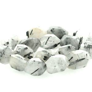 Turmalina de cuarzo de alta calidad, Pepita facetada, piedra preciosa perforada, cadena completa, collar curativo de cristal natural, mayorista - Product Image 1