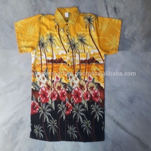 Chemises pour hommes imprimées en rayonne multicolore Chemises de style hawaïen pour hommes pour la plage Vente en gros de l'Inde - Product Image 1