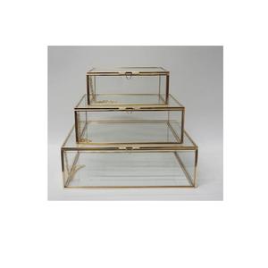 3 jeux de boîtes en verre de tailles différentes, vente en gros de perles fantaisie de luxe en verre et métal - Product Image 1