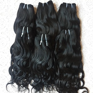 Bundles de cheveux indiens vierges non transformés fermeture 100% cuticule brute alignée vague péruvienne armure javel riche pour le tressage - Product Image 2