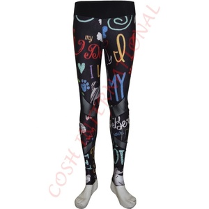 Mallas de Fitness para gimnasio con estampado personalizado de alta calidad, pantalones de Yoga de malla de Spandex, pantalones de mallas de uso activo recién llegados - Product Image 4