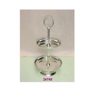 ขาตั้งเค้กชุบเงินตกแต่ง - Product Image 1
