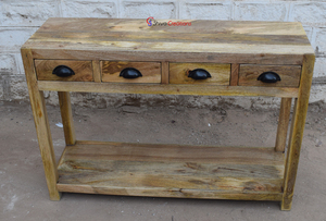 Table console en bois de manguier massif pour meubles de maison pour salon Entrée Couloir - Product Image 2