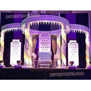 Magnifique mariage blanc cristal Mandap meilleur diamant coupe mariage Mandap Acheter Impressionnant mariage cristal Mandap - Product Image 1
