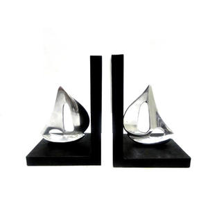 Bajo MOQ Precio de fábrica Personalizado Hecho a mano Velero Sujetalibros Metal y madera Fabricante venta directa de fábrica - Product Image 2