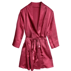 Peignoir en satin et éponge personnalisé 100% coton pour filles Peignoir pour la maison ou l'hôtel Fournisseur direct de l'Inde - Product Image 4