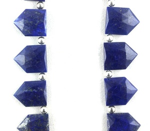 Pierres précieuses Lapis Lazuli naturelles à facettes en forme de pentagone perles de Briolette qualité incroyable fabrication de beaux bijoux - Product Image 5