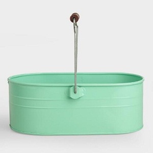 SPRING ANTIQUE GALVANIZED OVAL TUB HOME & GARDEN DECORATION COPPER PLANTS POT ANTIQUE COPPER PLANTER POT - Product Image 6