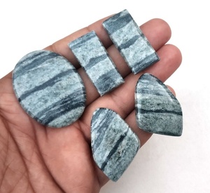 Chất lượng cao Loose đá quý tự nhiên Matte <span class=keywords><strong>web</strong></span> jasper đa-hình dạng cabochons mịn thiết kế cho Handmade đồ trang sức bán buôn - Product Image 2