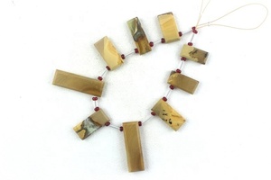 Haute qualité 1 brin naturel Mookite jaspe pierres précieuses à facettes Rectangle forme Briolette perles pour la fabrication de bijoux - Product Image 3