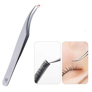 5 pièces ensemble antistatique en acier inoxydable argent pince à cils trousse à outils étui en cuir greffage Extension de cils pince à épiler miroir - Product Image 2