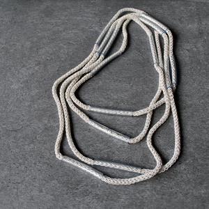 Collar de algodón, moda, collar blanco Hecho a mano con amor - Product Image 1