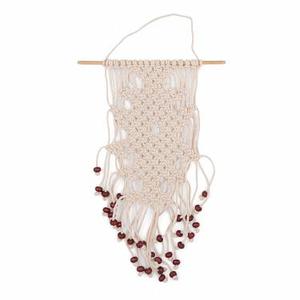 Support de pot en macramé en coton écologique Pot de fleur décoratif de style classique Ins pour la maison et le jardin pour une utilisation murale - Product Image 4