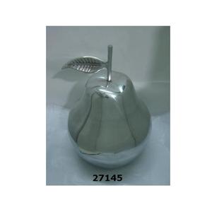 Poire décorative en aluminium de haute qualité, finition argentée, pour la maison et le jardin, avec miroir poli - Product Image 1