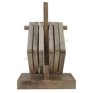 Vente chaude Artistique En Bois Artisanat Élégant Tasse À Thé/Café Porte-Gobelet Sous-verres avec Support Pour Café et Table À Manger - Product Image 4