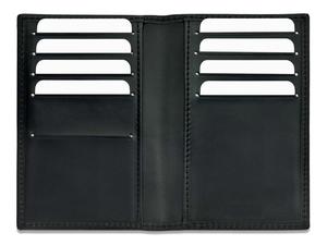 Portatarjetas de bolsillo vertical, cuero genuino, 12, negro - Product Image 6