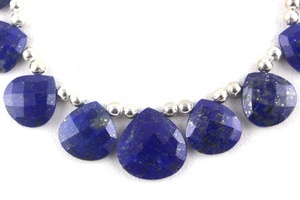 Lapis Lazuli naturel pierres précieuses facettes coeur forme Briolette perles faisant bricolage pierre bleue bijoux en gros AAA Grade étincelles - Product Image 3