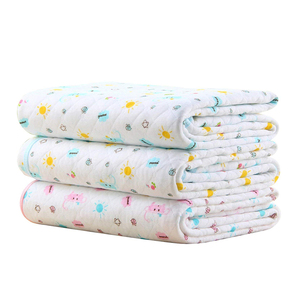 Juego de sábanas de cuna de bebé de algodón estándar liso e impreso de un solo Jersey orgánico 100, Sábana de cuna ajustada personalizada de alta calidad - Product Image 1