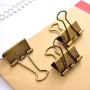 Nuestras mejores ventas Vintage Nostalgia Series Bronze Colo 10PCS Abrigo de vinilo 25mm 1 "en Zip Lock Bag Binder Clips - Product Image 2