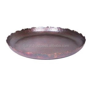 Nouveau plateau décoratif en aluminium doré de forme moderne et élégante pour la décoration de table à manger de mariage avec logo personnalisé - Product Image 3