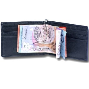 ที่หนีบเงินหนัง PU คุณภาพสูงกระเป๋าสตางค์ดีไซน์เพรียวบางกล่องสไตล์มินิมอลแบบฝาปิดลายนูนโลโก้คาร์บอนไฟเบอร์ - Product Image 1