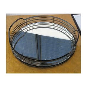 Bandeja de metal decorativa con espejo de cristal para bodas/servicio, oferta - Product Image 5