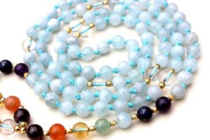 สร้อยประคำหินธรรมชาติ 7 จักระ สไตล์ทิเบต งานแฮนด์เมด เครื่องประดับอัญมณี สไตล์โบฮีเมียน ขายดี - Product Image 6