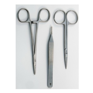 Disposable <b>Suture</b> <b>Kit</b> 3 PCS Adson Tweezer Needle Holder & Iris Scissors - Product Image 3