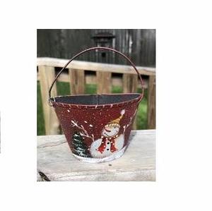 Maceta de Metal rojo de alta calidad para aplicaciones de diseño al aire libre maceta decorativa para jardín doméstico con recubrimiento en polvo para Navidad - Product Image 2