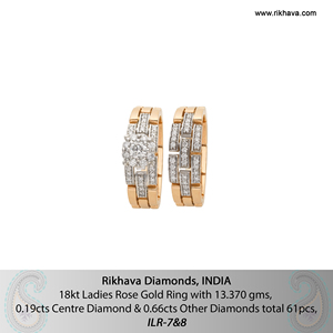 BEST FASHION JWELERY 18kt Ladies Rose Gold Diamond Ring con el mejor precio y calidad de - Product Image 6