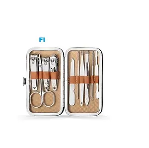 7 pièces/ensemble Coupe-ongles Kit de Soin Des Ongles Pédicure Ciseaux/Pince À Épiler/Couteau/Oreille Pick, Ensemble de Manucure Outils