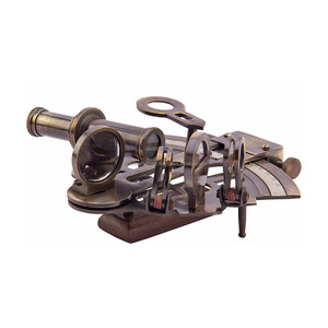 Sestante di balestra in ottone massiccio con placcatura in oro rifinitura a forma di barca Design elegante genuina qualità per <span class=keywords><strong>accessori</strong></span> nautici