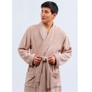 New Premium Quality Egyptian Cotton Adult Size Bath <b>Robe</b> Silk Bathrobe for Wholesale in India - Product Image 3
